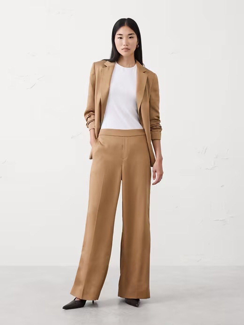 NWT! BANANA REPUBLIC HAYDEN WIDE-LEG HIGH-RISE TENCEL™ PANT 812916 🎛️